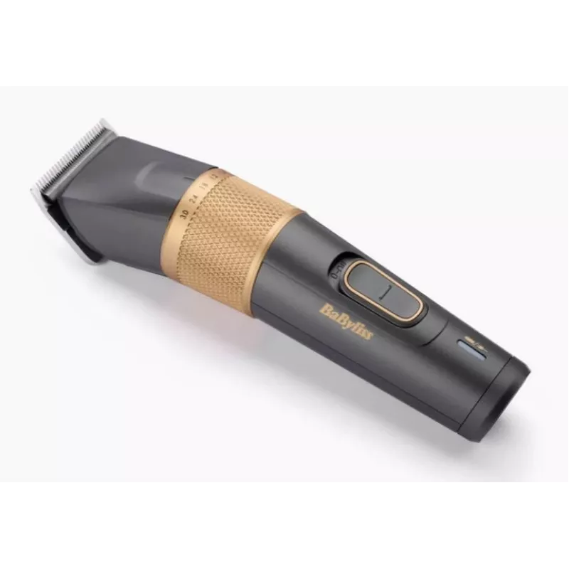 Plaukų kirpimo mašinėlė BaByliss E987E Gold Granite – įkraunama Li-Ion, 8 ilgio pakopos, 0,6 mm–28 mm, vandeniui atspari