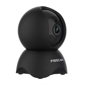 IP apsaugos kamera Foscam X5, lemputės forma, 5 MP (2560×1920), Wi‑Fi ir Ethernet, MicroSD iki 256 GB, 360° pasukimas/palenkimas, 6x skaitmeninis priartinimas, naktinis matymas 8 m