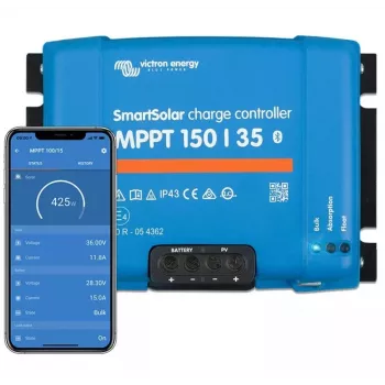 MPPT saulės įkrovos valdiklis Victron Energy SmartSolar 150/35 – 150 V įėjimas, 35 A išėjimas