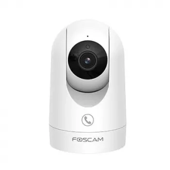 IP stebėjimo kamera Foscam R8M balta – 8 MP 4K (3840×2160), 2,8 mm stiklinis objektyvas, 350° horizontaliai / 150° vertikaliai, 2,4G/5G Wi‑Fi, microSD iki 256 GB