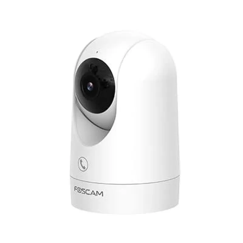 IP stebėjimo kamera Foscam R8M balta – 8 MP 4K (3840×2160), 2,8 mm stiklinis objektyvas, 350° horizontaliai / 150° vertikaliai, 2,4G/5G Wi‑Fi, microSD iki 256 GB
