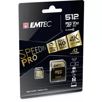 Atminties kortelė Emtec 512GB MicroSDXC UHS-I ECMSDM512GXC10SP