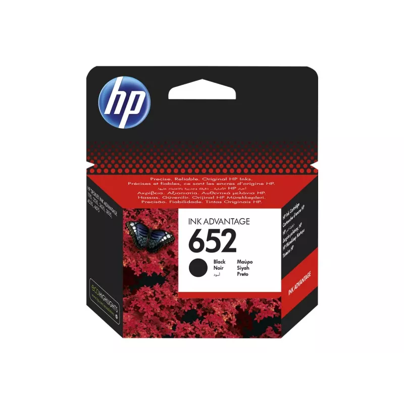 HP 652 Original Ink Advantage juoda kasetė