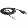 DELOCK Kabel USB 2.0 Typ-A St > 2x offene Kabelenden
