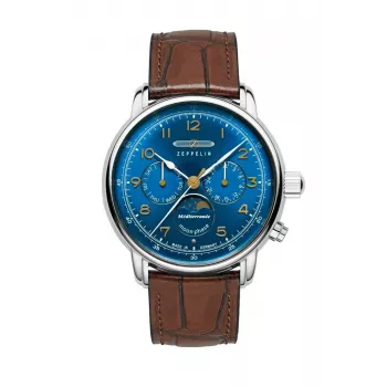 Laikrodis Zeppelin Mediterranee 96363 42mm Juodas