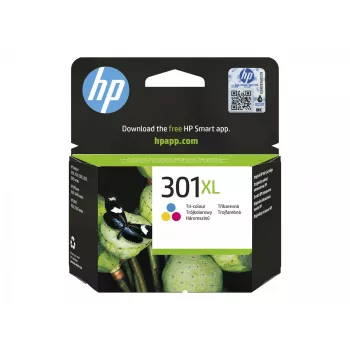 HP 301XL spalvota rašalo kasetė (blister) DesignJet 1050 All-in-One spausdintuvui