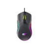 Havit MS1038 žaidimų pelė juoda Ambidextrinė USB 8000 DPI 7 mygtukai
