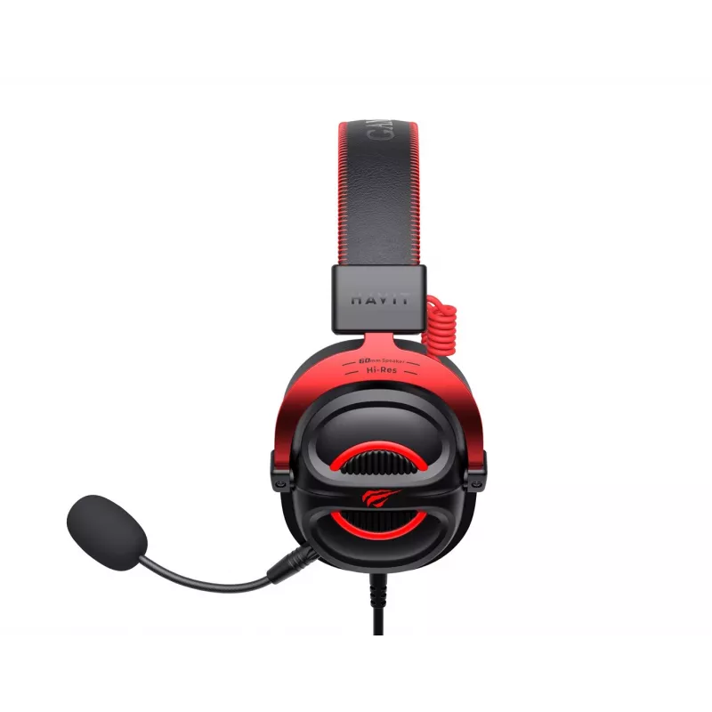 Ausinės Havit H2002E Pro Wired Gaming juodos raudonos