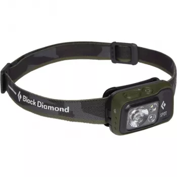 Žibintuvėlis ant galvos Black Diamond Spot 400 juodas, alyvmedžio spalvos juosta