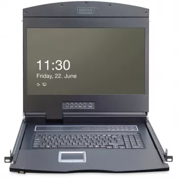 Modulinė konsolė Digitus DS-72211 su 19 colių TFT ir jutikliniu kilimėliu