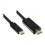 Good Connections GC-M0100 - 1 m - HDMI (A tipo) - USB-C - Kištukas - Kištukas - Tiesus