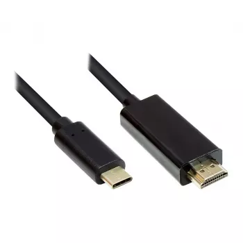 Good Connections GC-M0102 - 3 m - HDMI (standartinis) - USB Type-C - Kištukas - Kištukas - tiesus