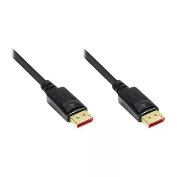 Laidas DisplayPort 1.4, 8K / UHD-2 @60Hz, paauksuoti kontaktai, CU, juodas, 5m, Good Connections® (4814-050S)