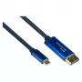 Alcasa 4812-CSF010B 1 m adapterio laidas USB-C – DisplayPort, vyriškas – vyriškas, tiesus