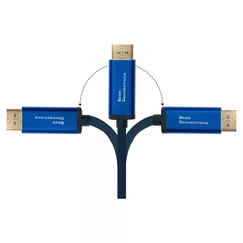 Alcasa 4812-CSF010B 1 m adapterio laidas USB-C – DisplayPort, vyriškas – vyriškas, tiesus
