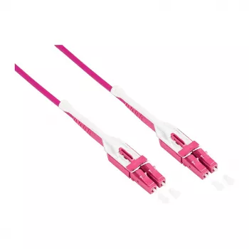 Šviesolaidinis jungiamasis laidas LWL Duplex OM4 (50/125) LC/LC, UNIBOOT, LSZH, reversinis poliškumas, atlaisvinimo skirtukas, 10 m, Good Connections® (LW-U810LC4)