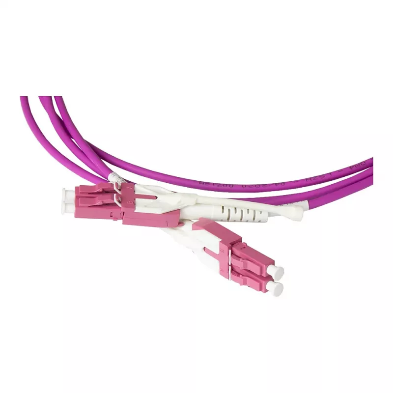 Šviesolaidinis jungiamasis laidas LWL Duplex OM4 (50/125) LC/LC, UNIBOOT, LSZH, reversinis poliškumas, atlaisvinimo skirtukas, 10 m, Good Connections® (LW-U810LC4)