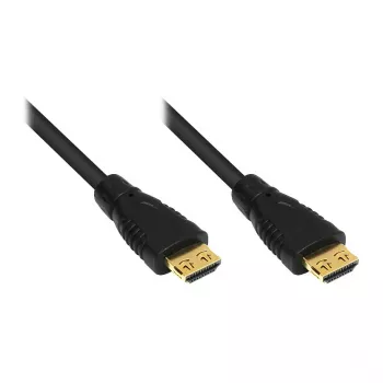 High-Speed-HDMI®-Kabel mit Ethernet, 4K*2K, 24K vergoldete Stecker und Kupferkontakte inkl. Verriegelungsschutz, OFC, schwarz, 10m, Good Connections (