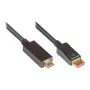 Laidas DisplayPort 1.4 į HDMI 2.0, 4K @60Hz, paauksuoti kontaktai, OFC, juodas, 2m, Good Connections® (DP14-HDMI)