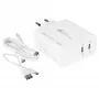Good Connections GC USB greitasis įkroviklis 140W GaN technologija, 2x USB-C, PD 3.1, QC 5.0, PPS baltas