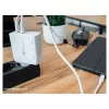 Good Connections GC USB greitasis įkroviklis 140W GaN technologija, 2x USB-C, PD 3.1, QC 5.0, PPS baltas