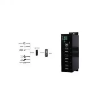 USB šakotuvas EXSYS 7 prievadų 480 Mbit/s juodas