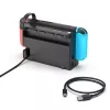 Docking stotelė UNITEK G1002D, skirta Nintendo Switch, laidinė, juoda