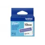 Juostelė etiketėms Brother BTAG-F35 balta ant violetinės 1,2 cm 4 m
