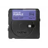 Juostelė etiketėms Brother BTAG-F35 balta ant violetinės 1,2 cm 4 m