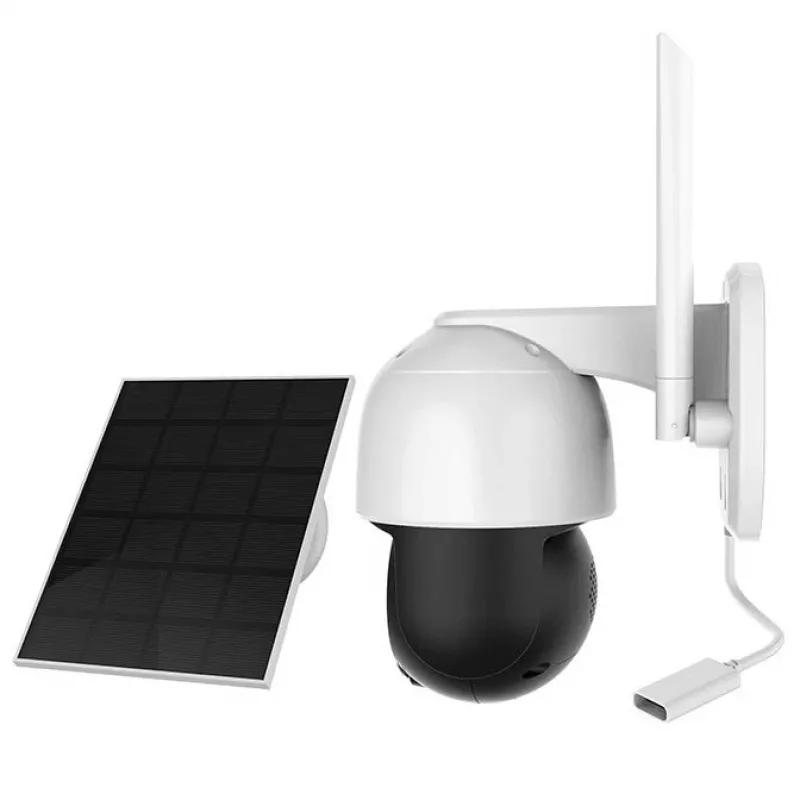 IP stebėjimo kamera Foscam B4 Dome 4 MP (2560×1440), Wi‑Fi 2.4 GHz, IP65, Saulės baterija + Akumuliatorius 5000 mAh, 355° pasukimas, 90° pakreipimas