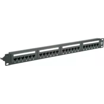 Patch Panel - Montuojamas į stelažą - CAT 6a - UTP - RJ-45 X 24 - Juoda - 48,3 cm (1U)