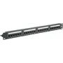 Patch Panel - Montuojamas į stelažą - CAT 6a - UTP - RJ-45 X 24 - Juoda - 48,3 cm (1U)