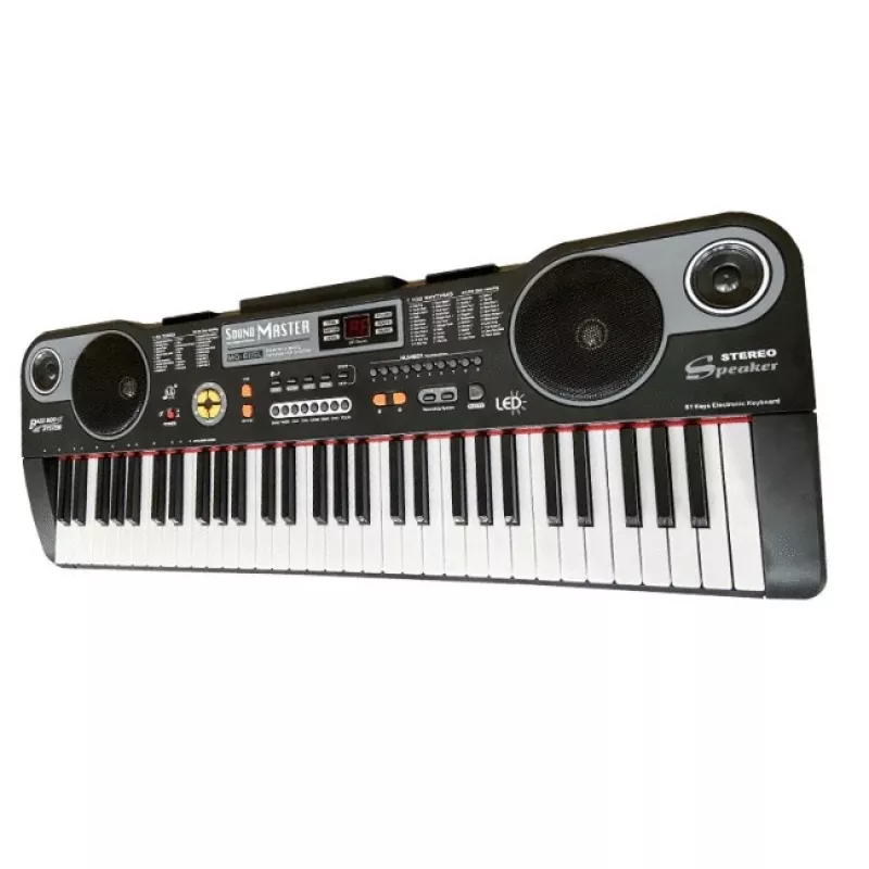 Klavišinis MQ 6115L su mikrofonu, skirtas mokytis groti vaikams