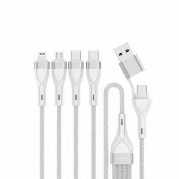 4smarts 541024 USB kabelis 1,2 m USB A / USB C / Micro USB / Lightning baltas (541024)