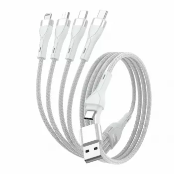 4smarts 541024 USB kabelis 1,2 m USB A / USB C / Micro USB / Lightning baltas (541024)