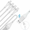 4smarts 541024 USB kabelis 1,2 m USB A / USB C / Micro USB / Lightning baltas (541024)