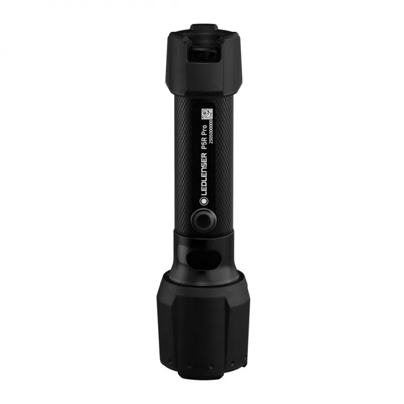 LED Lenser P5R Pro rankinis įkraunamas LED žibintuvėlis, juodas, modelis 503101