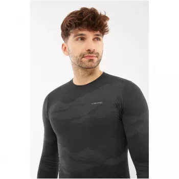 VIKING Gasher Man Longsleeve Merino vyriški apatiniai, dydis M, juoda