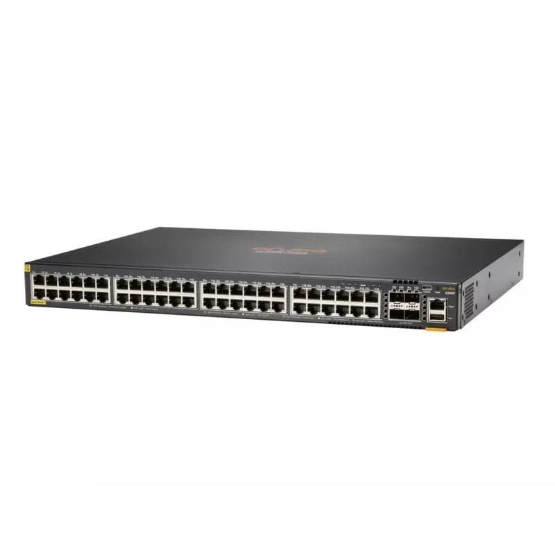 HPE Aruba 6300F - Valdomas L3 tinklo jungiklis - 48 prievadai PoE+ + 4 SFP56 50GbE - montuojamas į stelažą