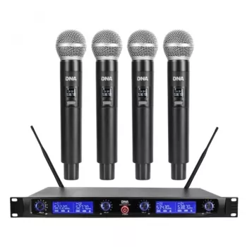DNA WM4 Vocal Set - belaidžių mikrofonų rinkinys (4 nešiojami siųstuvai, UHF garso sistema)