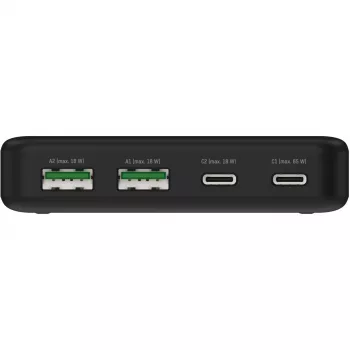 USB-C stalinis įkroviklis DC465PD (juodas, 65 W, PD, Quick Charge 3.0)