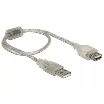 Delock 82244 USB 2.0 laidas, 0,3 m, skaidrus