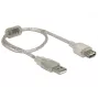 Delock 82244 USB 2.0 laidas, 0,3 m, skaidrus