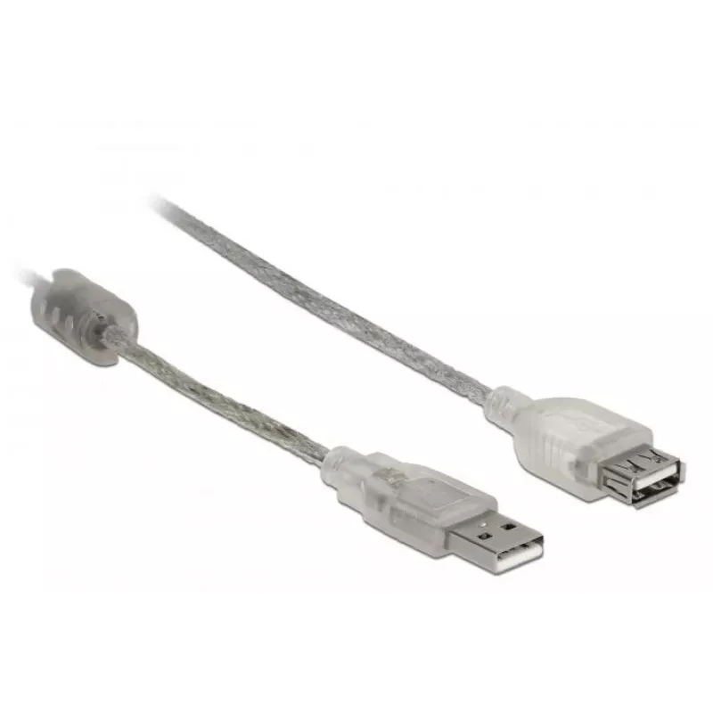 Delock 82244 USB 2.0 laidas, 0,3 m, skaidrus