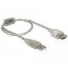 Delock 82244 USB 2.0 laidas, 0,3 m, skaidrus