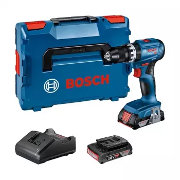 Bosch GSB 18V-45 Professional - Akumuliatorinis sraigtasukis su smūgio mechanizmu - 2 greičiai - Raketinis griebtuvas 13 mm - 45 N·m - 2 akumuliatoriai - 18 V