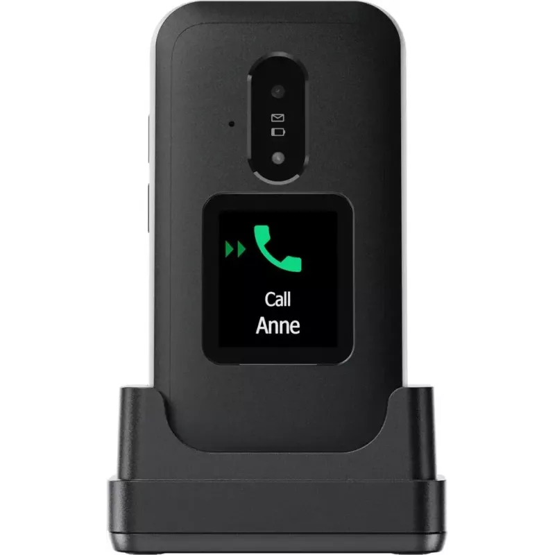 Doro Leva E30 sulankstomas telefonas 2,8 colio 1150 mAh juoda balta