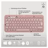 Logitech Pebble 2 Combo klaviatūra ir pelė RF belaidis + Bluetooth QWERTZ vokiškas rožinis (920-012205)