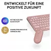 Logitech Pebble 2 Combo klaviatūra ir pelė RF belaidis + Bluetooth QWERTZ vokiškas rožinis (920-012205)