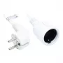 Prailginimo laidas su įžeminimu, kištukas E+F (CEE 7/7, kampuotas) ir lizdas F (CEE 7/3, tiesus), baltas, 1,50 mm², 3 m, Good Connections® (P0102-W030)